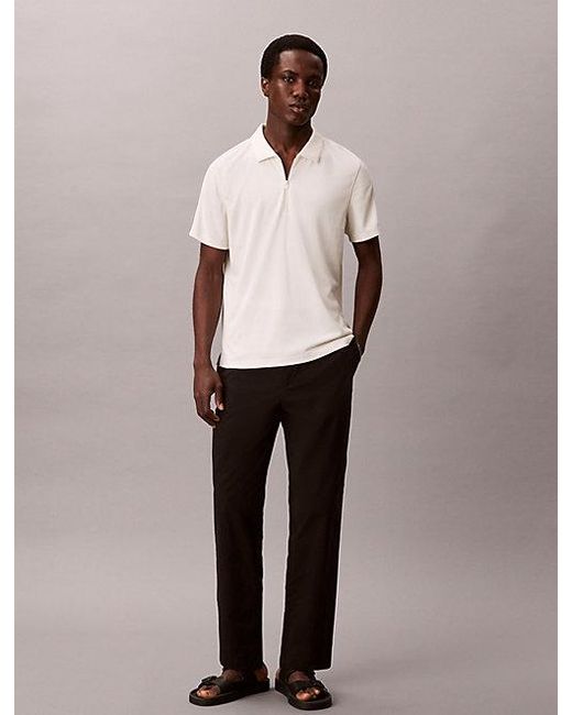Calvin Klein Natural Slim Stretch Mesh Polo Shirt for men