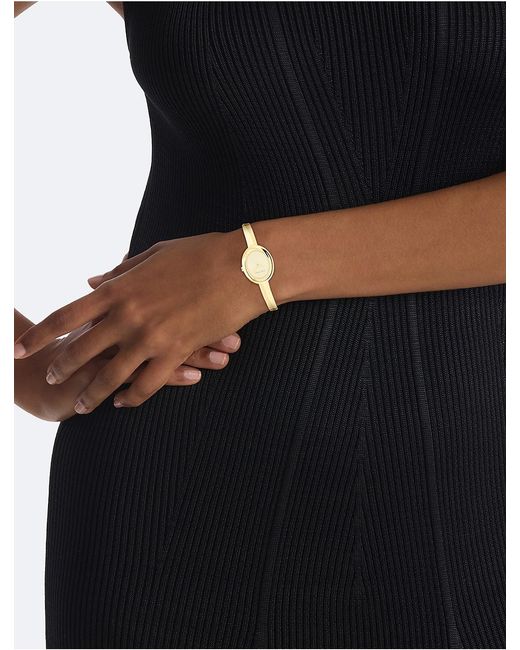 Calvin Klein Metallic Contoured Bezel Watch