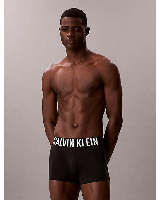 Calvin Klein Black 3 Pack Trunks Intense Power Cotton for men