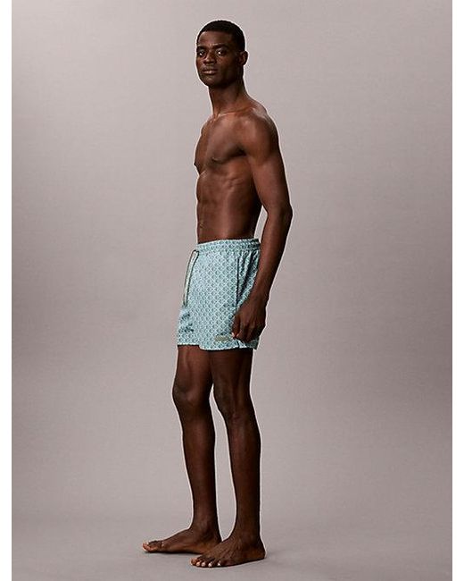 Calvin Klein Brown Short Drawstring Swim Shorts Essentials for men