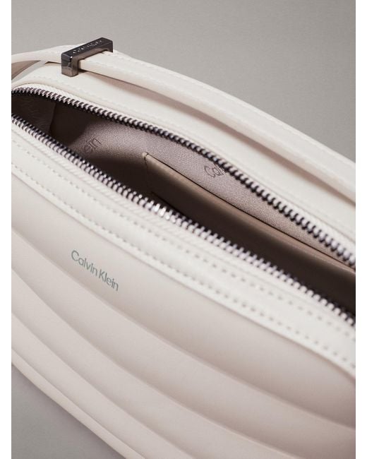 Calvin Klein Gray Quilted Crossbody Bag