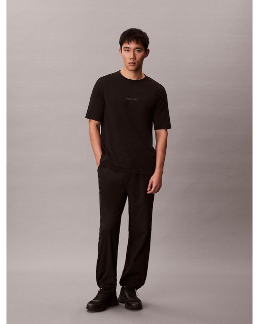 Calvin Klein Black Performance Cotton Blend Gym T-Shirt for men