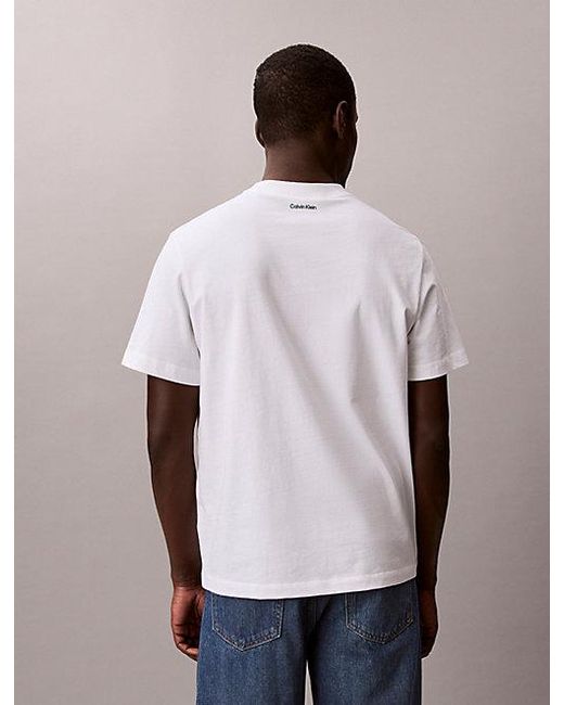 Calvin Klein Blue Jeans Varsity Badge T-Shirt for men