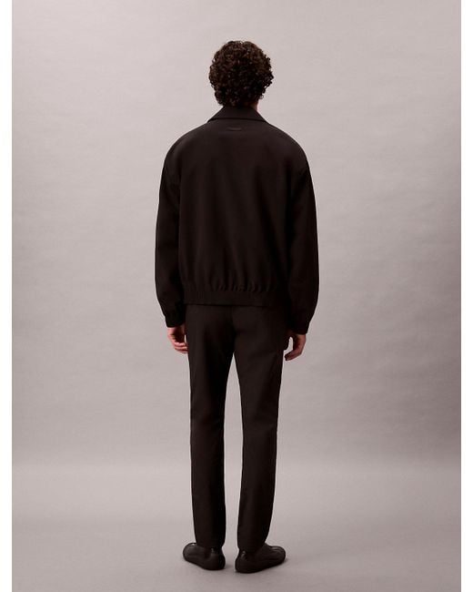 Calvin Klein Black Slim Technical Trousers for men
