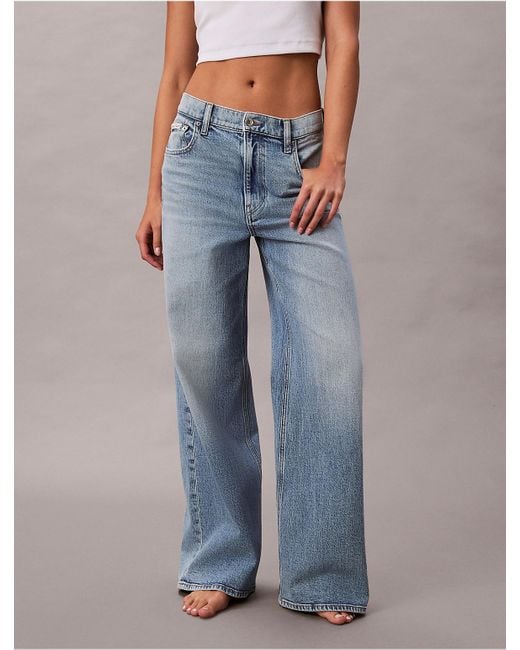 Calvin Klein Blue Calvin Klein Low Rise Baggy Jeans