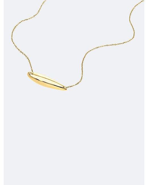 Calvin Klein White Jeans Sculpted Pendant Necklace