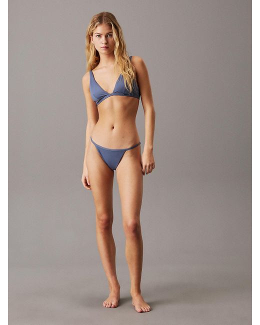 Calvin Klein Blue Triangle Bikini Top