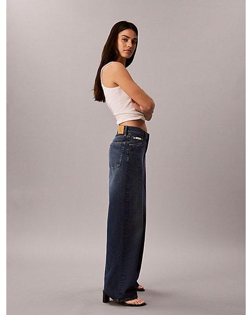 Calvin Klein Blue Jeans Low Rise Baggy Jeans