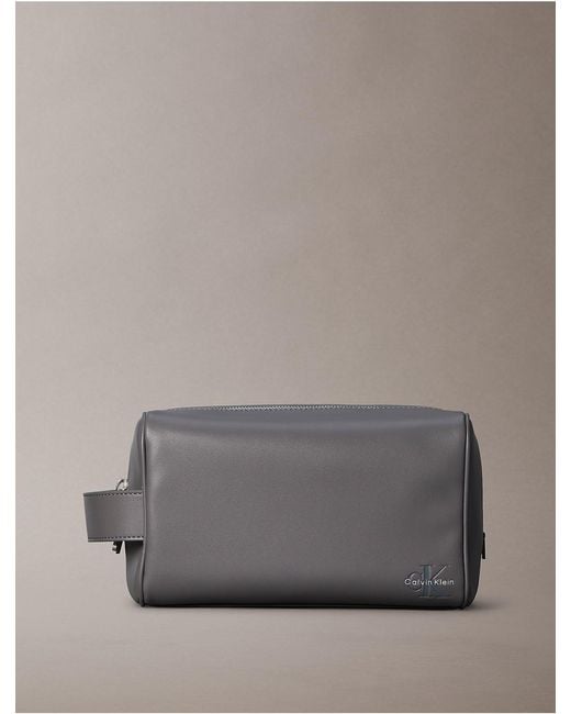 Calvin Klein Gray Monologo Dopp Kit for men