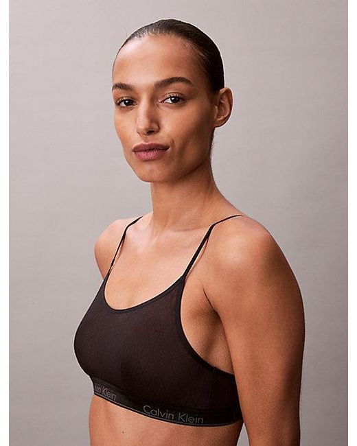 Calvin Klein Black Bralette Icon Cotton Modal