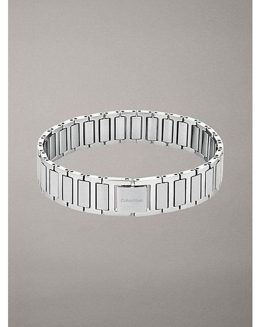Pulsera ajustable de eslabones en H Calvin Klein de hombre de color Gray