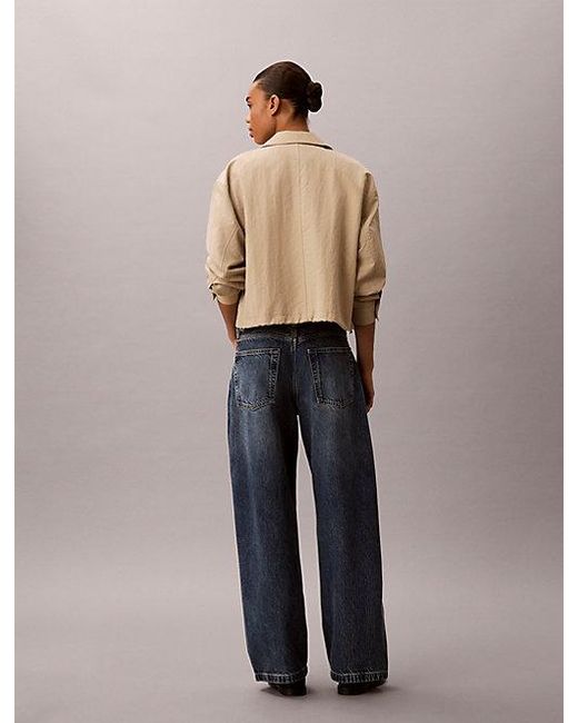 Calvin Klein Blue Jeans Low Rise Twisted Baggy Jeans