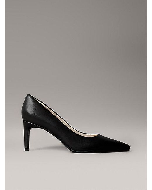 Calvin Klein Gray Pumps Aus Leder