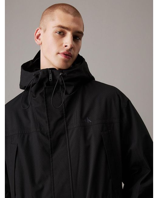 Parka Technique À Capuche Calvin Klein pour homme en coloris Black
