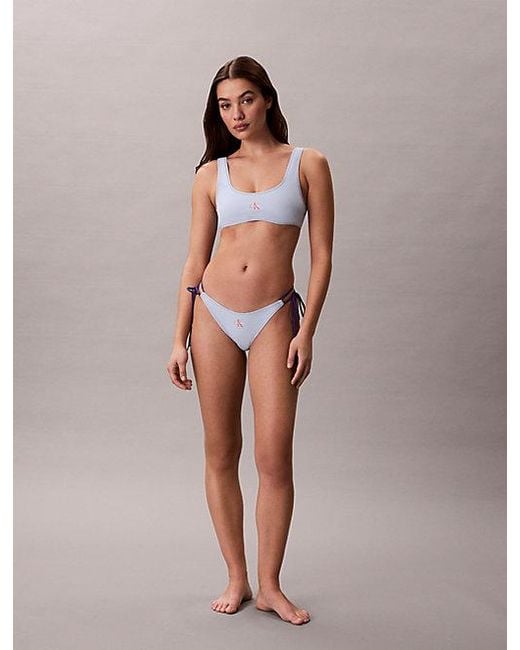 Calvin Klein Multicolor Tie Side Bikini Bottoms Ck Monogram