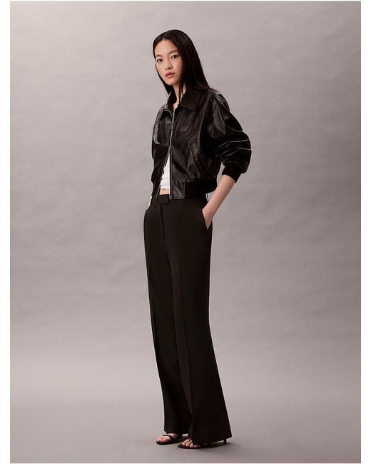Calvin Klein Black Tailored Flared Pants
