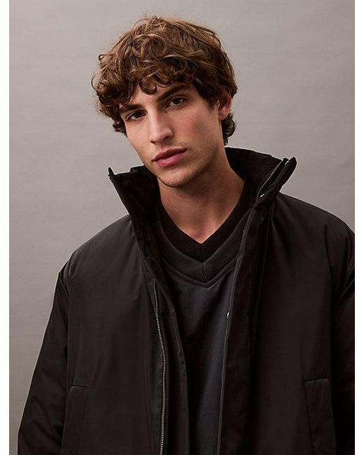 Calvin Klein Gewatteerd Nylon Parkajack in het Brown voor heren