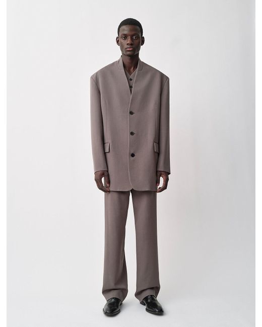 Calvin Klein Brown Barkley Collarless Jacket for men