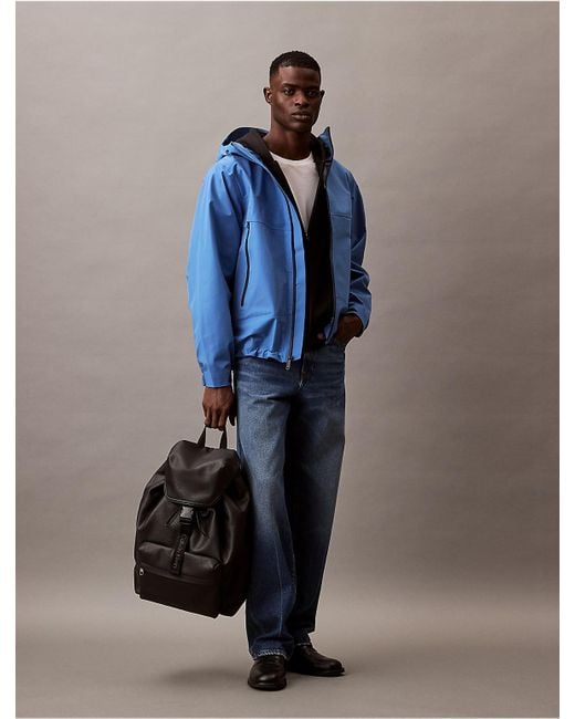 Calvin Klein All Day Flap Backpack in Black for Men | Lyst