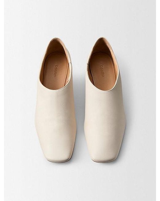 Calvin Klein Natural Anna Leather Ankle Boot