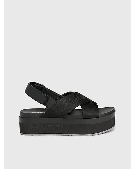 Sandalias con plataforma Calvin Klein de color Black