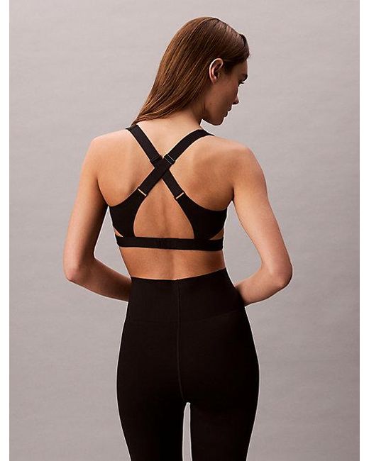 Calvin Klein Black Sport Breathable Quick Dry High Impact Sports Bra