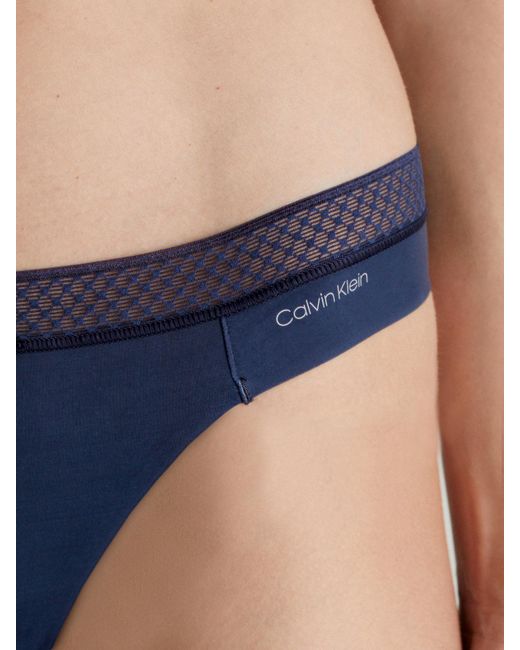 Calvin Klein Blue Thong - Seductive Comfort