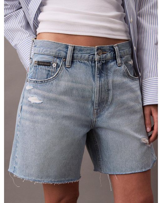Calvin Klein Gray 90's Denim Shorts