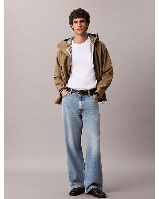 Calvin Klein Blue Jeans Oversized Embossed Logo T-Shirt for men