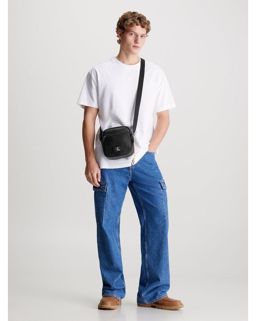 Calvin Klein Black Square Crossbody Bag for men