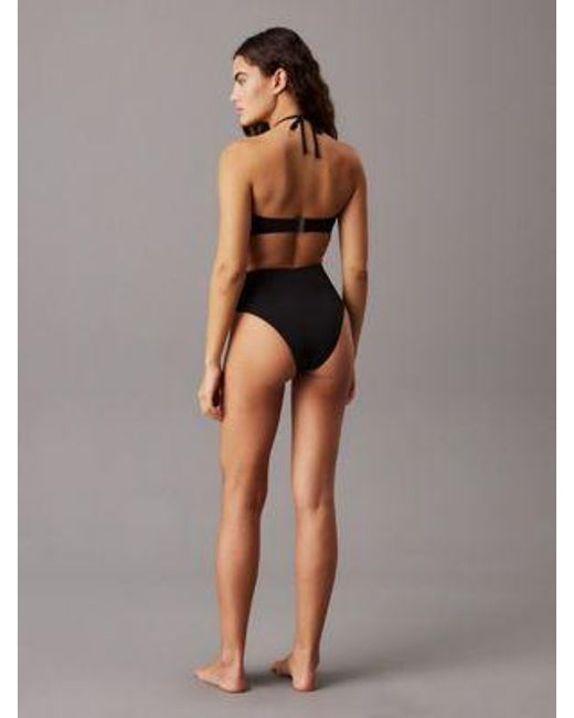 Parte de arriba de bikini de bandeau - CK Wire Calvin Klein de color Black