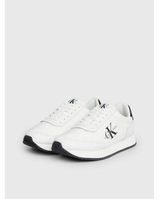 Calvin Klein Sneakers Met Logo in het White
