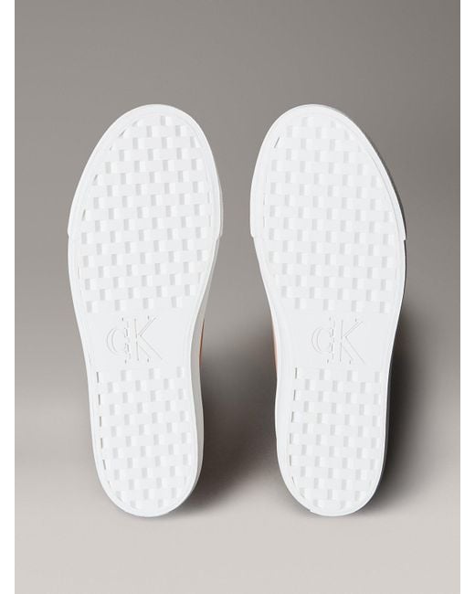Baskets Confortables À Plateformes En Cuir Calvin Klein en coloris Gray