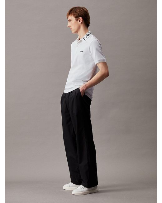 Polo slim avec logo Calvin Klein pour homme en coloris Gray