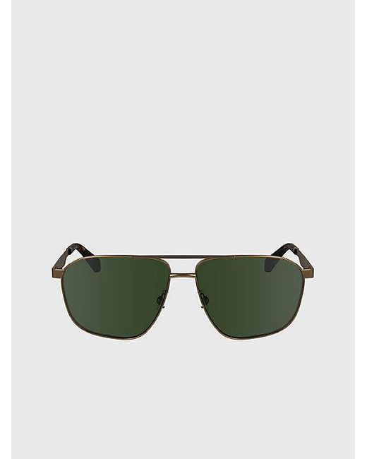 Calvin Klein Modifizierte rechteckige Sonnenbrille CKJ24202S in Green für Herren