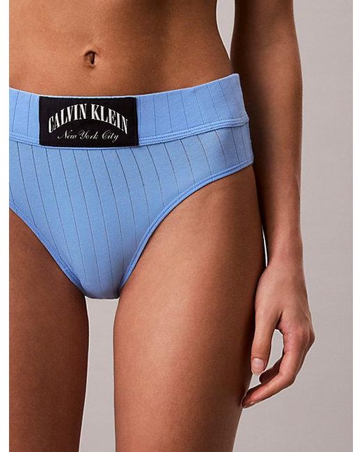 Calvin Klein Blue High Rise Briefs Heritage Classic Cotton