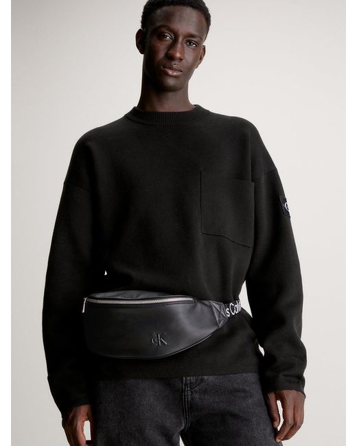 Mens white shop bum bag