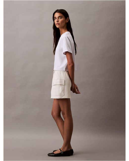 Calvin Klein Brown Archive Terry Cargo Skirt