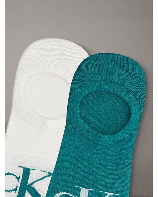 Calvin Klein Multicolor 2 Pack Soft Cotton Invisible Socks for men