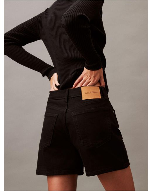 Calvin Klein Black 90s Fit Denim Shorts