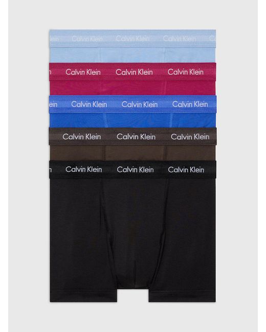 Lot de 5 boxers - Cotton Stretch Calvin Klein pour homme en coloris Blue