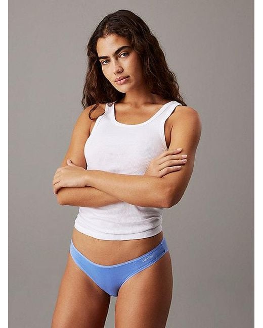 Calvin Klein White Low Rise Bikini Briefs Ideal Cotton