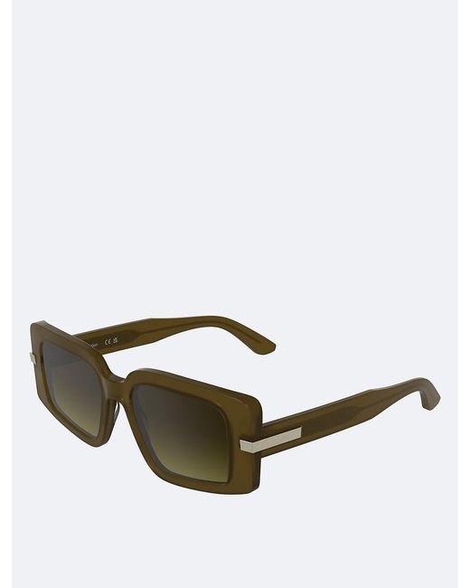 Calvin Klein Green Modified Rectangle Sunglasses Ck25533S