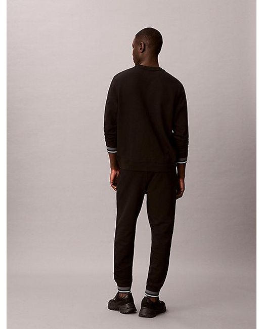 Calvin Klein Black Sport Soft Cotton French Terry Joggers for men