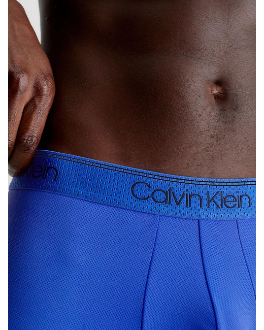 Calvin Klein Blue Low Rise Trunks - Micro Stretch Cooling for men