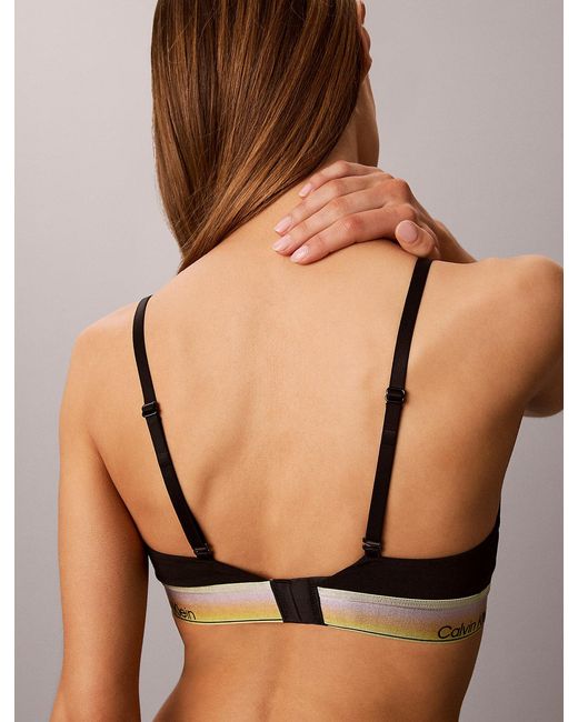 Calvin Klein Black Lightly Lined Triangle Bra