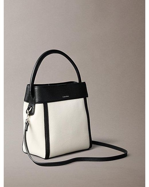 Calvin Klein Natural Cotton Canvas Bucket Bag