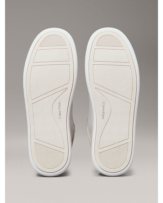 Calvin Klein Metallic Leather Low Profile Trainers