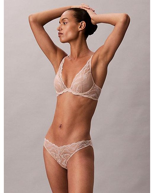 Calvin Klein Brown Bikini Briefs Sensual Stretch Lace