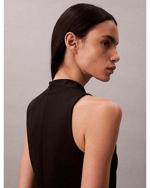 Calvin Klein Brown Dress With Lupe Neck